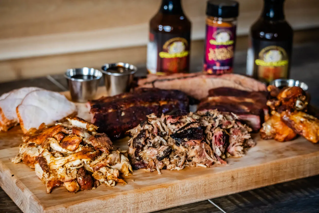 Display of Squealers Catering BBQ